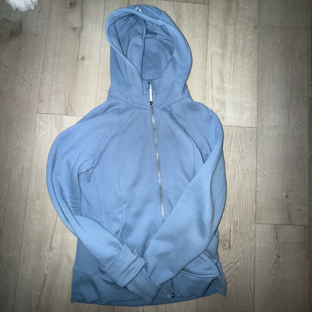 LULULEMON FULL-ZIP SCUBA HOODIE IN BLUE WILLOW SIZE 10